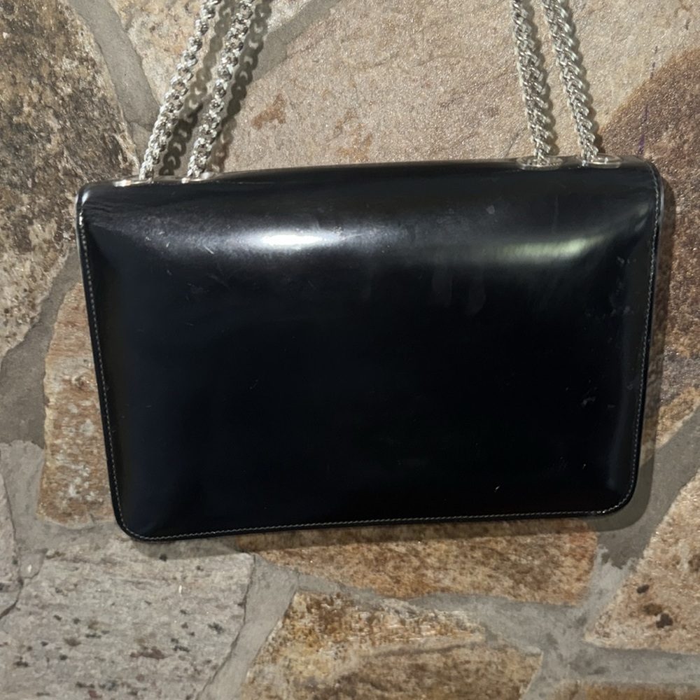 Authentic Gucci Black Leather Chain Shoulder Bag Gucci Black Patent leather - Picture 5 of 16